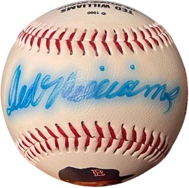 Ted Williams signed Fotoball USA MLB Baseball- /1000- COA (bleed sig/Boston Red Sox)