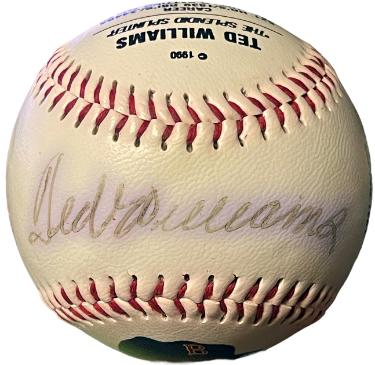 Ted Williams signed Fotoball USA MLB Baseball- /1000- COA (imperfect/Boston Red Sox)