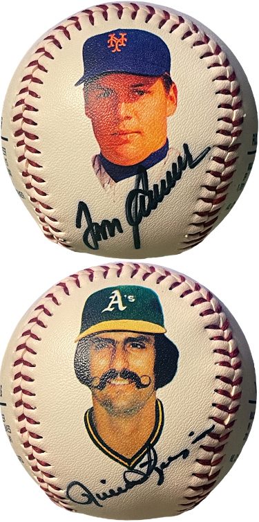 Tom Seaver & Rollie Fingers dual signed Fotoball USA MLB Baseball- /2300- Fotoball USA COA