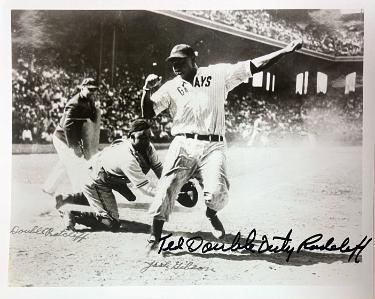 Ted Double Duty Radcliffe signed Homestead Grays Vintage B&W 8x10 Photo- COA/CSA Show Ticket/Photo