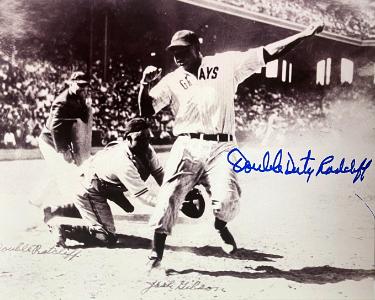 Ted Double Duty Radcliffe signed Homestead Grays Vintage B&W 8x10 Photo- COA/CSA Show Ticket/Photo