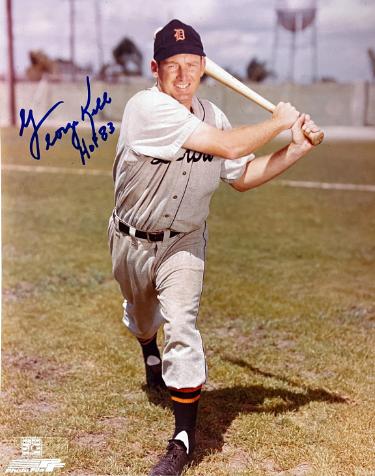 George Kell signed Detroit Tigers MLB Licensed 8x10 Photo HOF 83- COA/Show Ticket