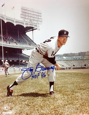 Jim Bunning signed Detroit Tigers MLB Licensed 8x10 Photo imperfect- COA/Show Ticket