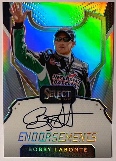 Bobby Labonte 2017 Panini Select Endorsements NASCAR On Card Auto #E-BL