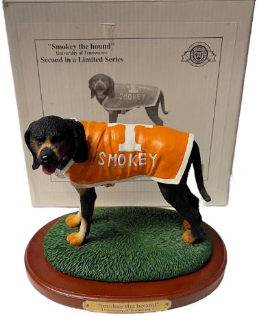 2000 Tennessee Vols Smokey the Hound Collegiate Collectables Statue/Figure #2/ 5x5 w/ Original Box