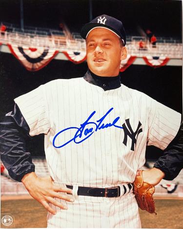 Tom Tresh signed New York Yankees MLB Licensed 8x10 Photo- Collector's Showcase COA (WS Champ/1962 AL ROY)