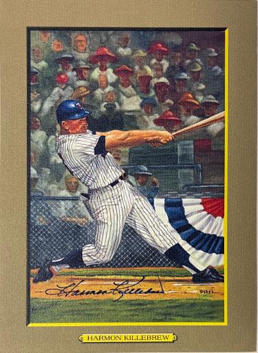 Harmon Killebrew signed 5.5X8 Perez-Steele Galleries Great Moments Card #48- /5000- COA (HOF)
