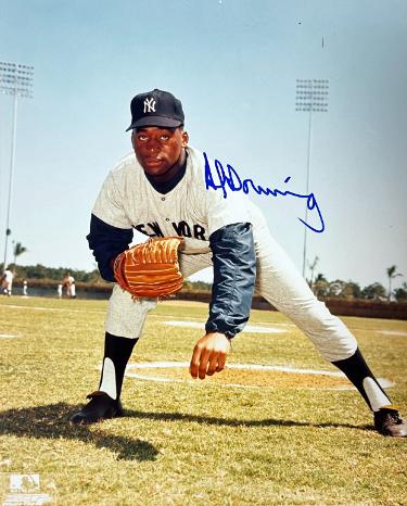 Al Downing signed New York Yankees MLB Licensed 8x10 Photo- COA/CSA Show Ticket