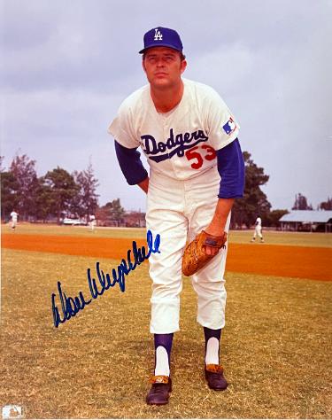 Don Drysdale signed Los Angeles Dodgers MLB Licensed 8x10 Photo- NFL Alumni LOA (HOF/62 CY)