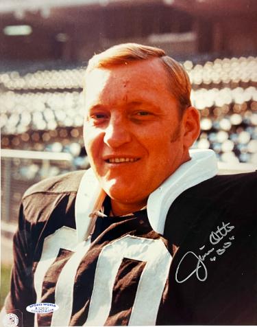 Jim Otto signed Oakland Raiders 8x10 Photo #00 imperfect- Sports World Collectibles #A32691/COA