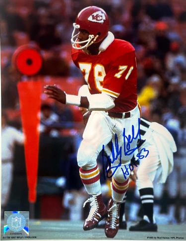 Bobby Bell signed Kansas City Chiefs NFL Licensed 8x10 Photo HOF 83 imperfect- COA/CS Show Ticket