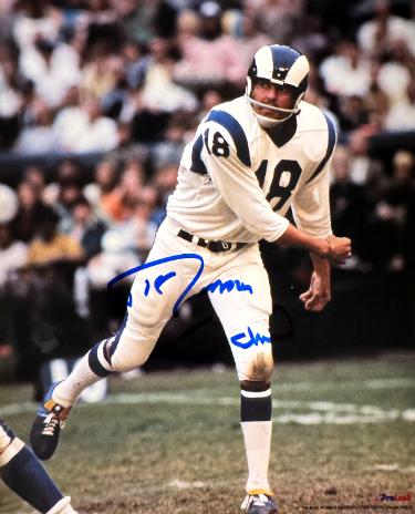 Roman Gabriel signed Los Angeles Rams NFL Licensed 8x10 Photo #18 imperfect- COA