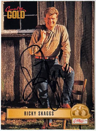 Ricky Skaggs signed 1993 Sterling Country Gold CMA 35th Anniversary On Card Auto #41
