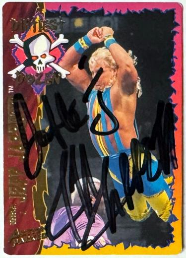 Jeff Jarrett signed 1995 Action Packed WWF Rookie (RC) On Card Auto #33- COA