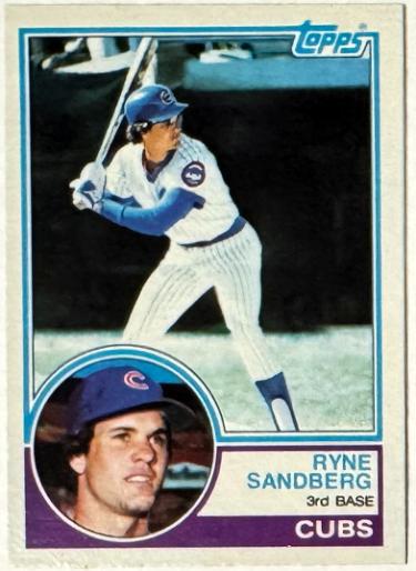 Ryne Sandberg 1983 Topps Rookie Card (RC) #83 (Chicago Cubs/HOF)