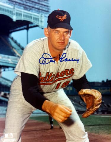 Don Larsen signed Baltimore Orioles MLB Licensed 8x10 Photo minor dings- COA/Show Ticket
