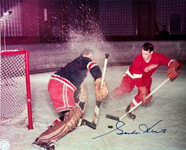 Gordie Howe signed Detroit Red Wings NHL Licensed 8x10 Photo minor dings- Ken Goldin, The Score Board, Inc COA