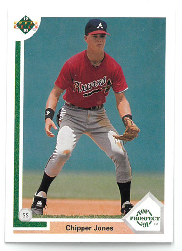 Chipper Jones 1991 Upper Deck Top Prospect Rookie Card (RC) #55- Lot of 25 (Atlanta Braves)