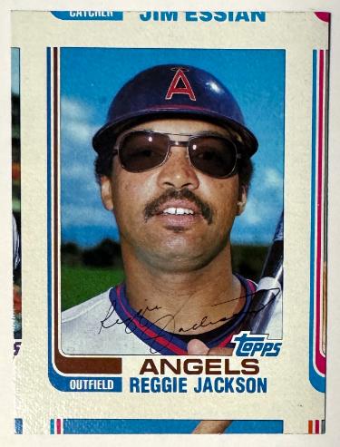 Reggie Jackson 1982 Topps Traded Uncut Partial Panel #47T (California Angels/HOF)