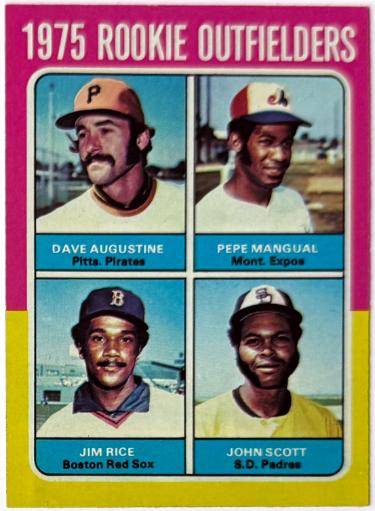 Jim Rice 1975 Topps Rookie Outfielders Card (RC) #616 (Red Sox/HOF)