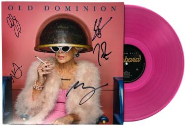 Old Dominion Band Signed 2025 Barbara Album Blush Pink Vinyl Record LP  COA Matthew Ramsey/Rosen/Sellers/Sprung/Tursi