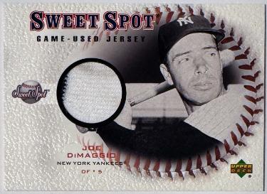 Joe DiMaggio 2001 Upper Deck  Sweet Spot Game Used Jersey Card #J-JD (New York Yankees)