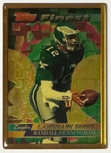 Randall Cunningham 1995 Topps Finest Landmark Series Bronze Metal Card #6 (Philadelphia Eagles)