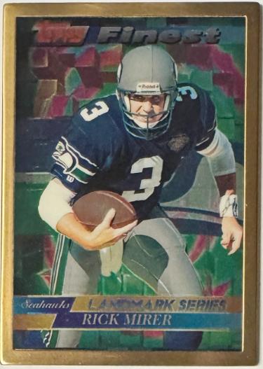 Rick Mirer 1995 Topps Finest Landmark Series Bronze Metal Card #15 (Seattle Seahawks)