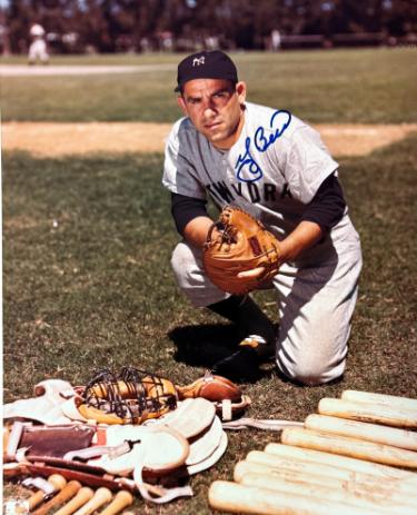 Yogi Berra signed New York Yankees MLB Licensed 8x10 Photo minor dings- COA (HOF/3X AL MVP)