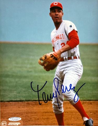 Tony Perez signed Cincinnati Reds MLB Licensed 8x10 Photo- Sports World Collectibles #A32694/COA (HOF)