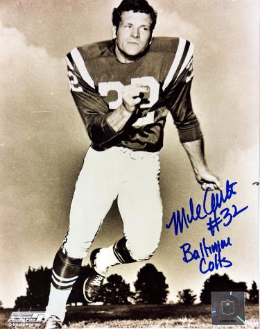 Mike Curtis signed Baltimore Colts NFL 8x10 Photo #32 minor dings- COA/Ticket