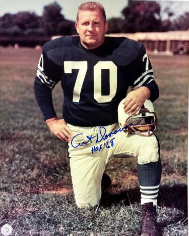 Art Donovan signed Baltimore Colts NFL Licensed 8x10 Photo HOF 68 minor dings- COA