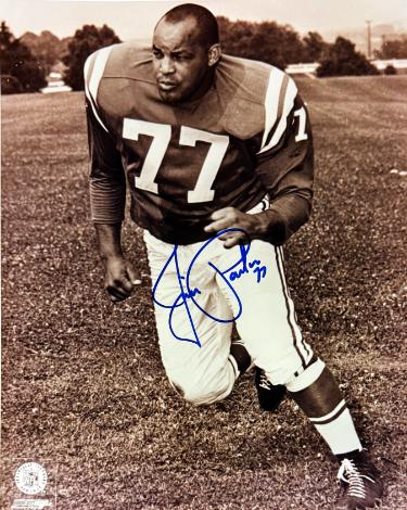 Jim Parker signed Baltimore Colts NFL Licensed 8x10 Photo #77 minor dings- COA (HOF)