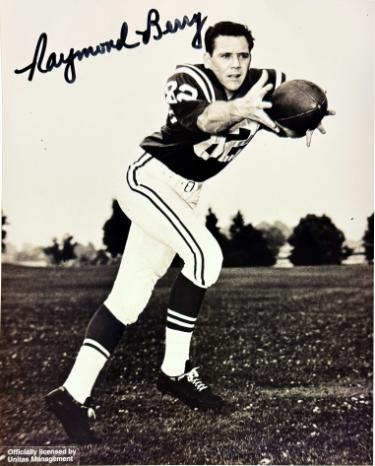 Raymond Berry signed Baltimore Colts NFL Licensed 8X10 Photo minor dings- COA (HOF/6X PB)