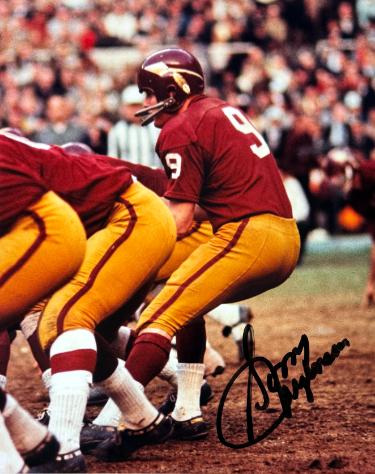 Sonny Jurgensen signed Washington 8x10 Photo minor dings- Tuff Stuff COA/Show Ticket (HOF)