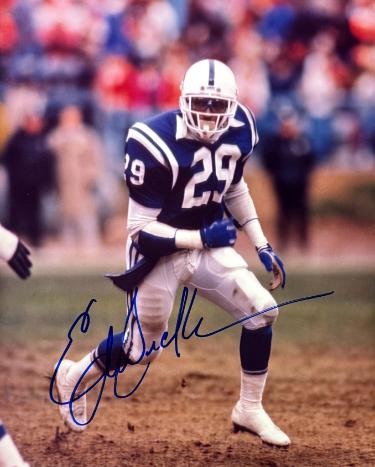 Eric Dickerson signed Indianapolis Colts 8x10 Photo minor dings- NFL Alumni LOA (HOF)