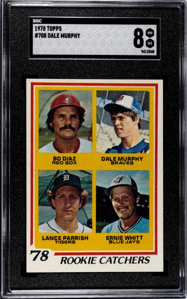 Dale Murphy/Lance Parrish 1978 Topps Rookie Card (RC) #708- SGC Graded 8 NM-MT (Braves/Tigers)