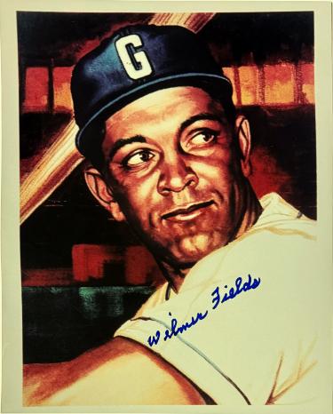 Wilmer Fields signed Homestead Grays Negro League 8x10 Photo minor dings- COA