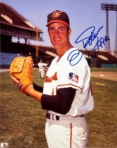Jim Palmer signed Baltimore Orioles MLB 8x10 Photo HOF 1990 minor dings- COA