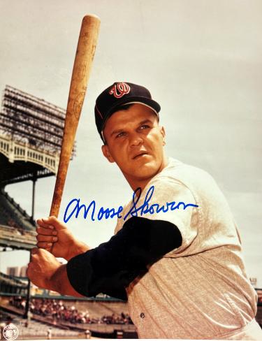 Bill "Moose" Skowron signed Washington Senators MLB 8x10 Photo minor dings- COA