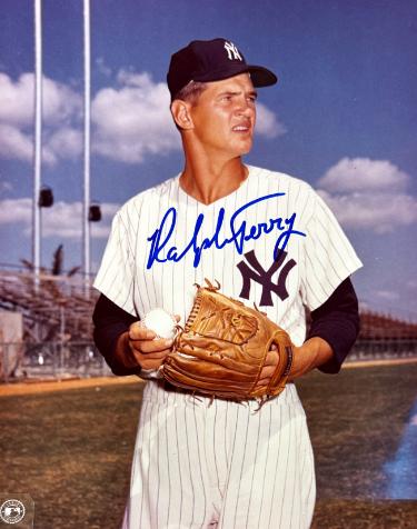 Ralph Terry signed New York Yankees MLB Licensed 8x10 Photo minor dings- COA (62 WS MVP)