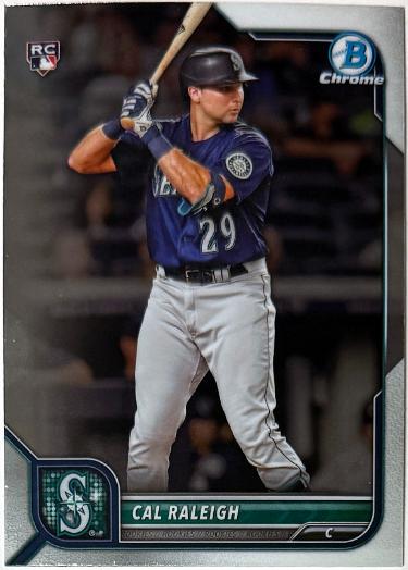 Cal Raleigh 2022 Bowman Chrome Rookie Card (RC) #51 (Seattle Mariners)