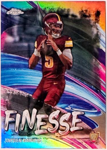 Jayden Daniels 2024 Topps Chrome Finesse Refractor Rookie Card (RC) #F-3 (Washington Commanders)