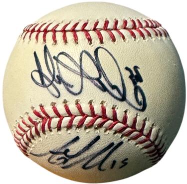 Adam & Andy LaRoche dual signed Official Major League Baseball - COA (Pirates)