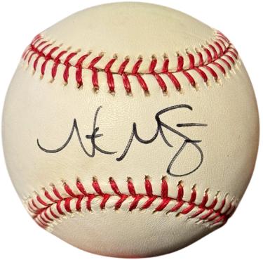 Nate McLouth signed Official Rawlings Major League Baseball minor tone- COA (Pittsburgh Pirates/2008 Gold Glove)