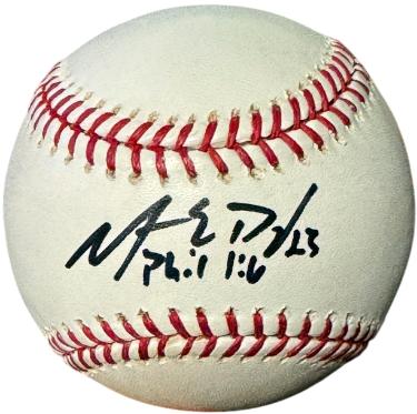 Matt Diaz signed Official Rawlings Major League Baseball #23 Phil 1:6- COA (Braves/Rays)