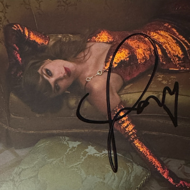 Taylor Swift 2025 The Life of a Showgirl CD Signed 4.75 Inch X 4.75 Inch Photo Art Card #2 w/ Heart- Beckett Review