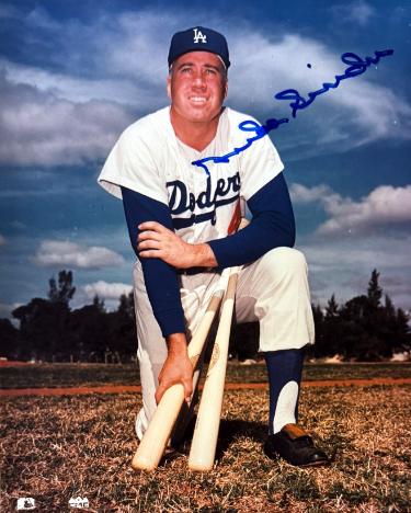 Duke Snider signed Los Angeles Dodgers MLB Licensed 8x10 Photo minor dings- COA (HOF/2X WSC)