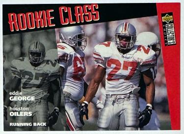 Eddie George 1996 Upper Deck Collector's Choice Rookie Class Card #12 (Ohio State/Oilers/Titans)
