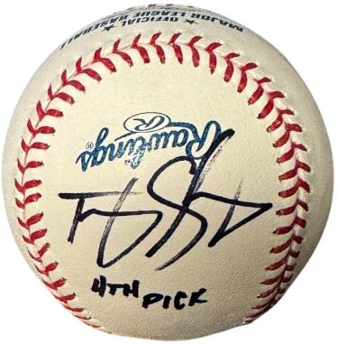 Tony Sanchez signed Official Rawlings Major League Baseball 4th Pick- COA (Pirates/Braves)